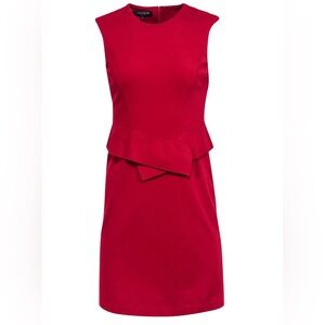 Lafayette 148 Red Sleeveless Sheath‎ Dress Size S